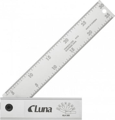 Këndmatës i rregullueshëm Luna 281080101, alumin, 250mm, gri