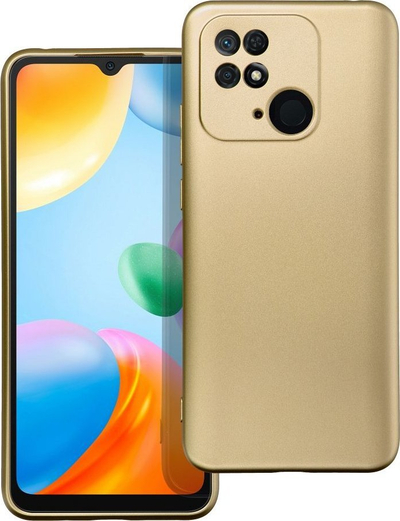 Mbrojtëse telefoni Xiaomi Redmi 10C Metallic Case, TPU, gold