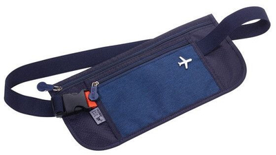 Çantë beli Troika SAFETY BELT, mbrojtje RFID NFC, poliester, blu e errët