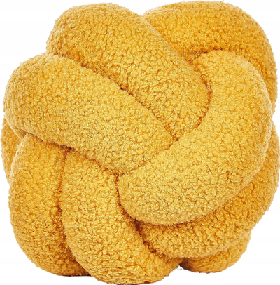 Set jastëkësh dekorativë MALNI Boucle Knot, 19 x 19 cm, set me 2 copë, e verdhë
