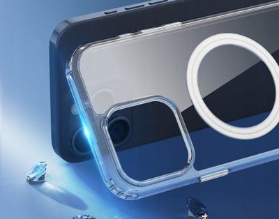 Mbështjellës telefoni DUX DUCIS, për iPhone 16 Pro Max 16 Plus 16e 15 Pro, transparent, me MagSafe