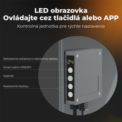 Ngrohës paneli AENO Premium Eco AGH0005S, smart, i zi