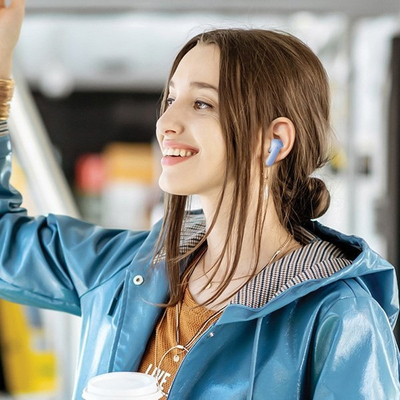 Kufje Awei T85, TWS Bluetooth 5.3, ENC, portokalli