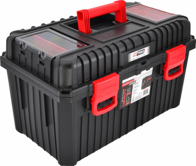 Kuti veglash Awtools Heavy Tool Box, 585x360x337mm, plastike e fortë, e zezë