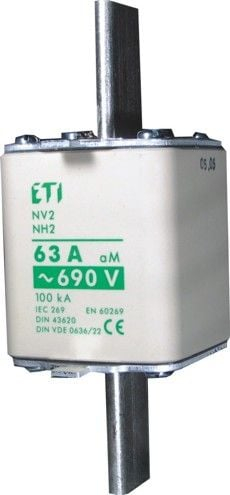 Siguresë NH00 Eti Polam COMBI WT 00, 50A, 690V, e bardhë