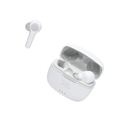 Kufje JBL Tune 215 TWS, pa kabllo (True Wireless), Bluetooth, bateri 25 orë, të bardha