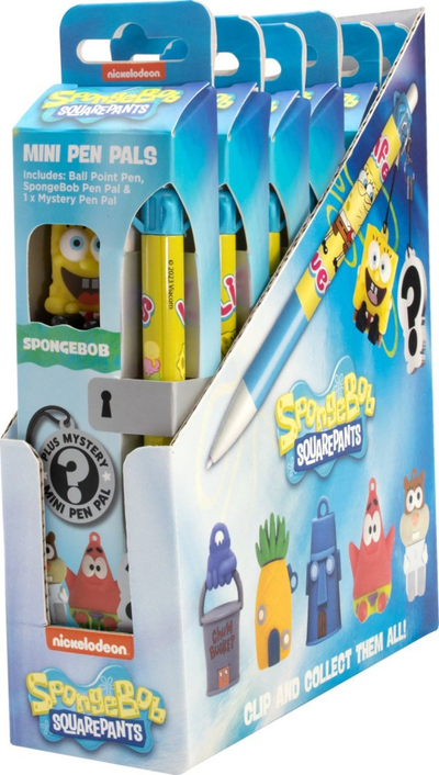 Stilolaps Nickelodeon SpongeBob Mini Pen Pals, ballpoint, me figurë dhe mini figurë surprizë, shumëngjyrësh