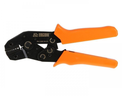 Pincë krimpimi Ergom PK 2.5, 0.14-2.5 mm², doreza plastike, portokalli