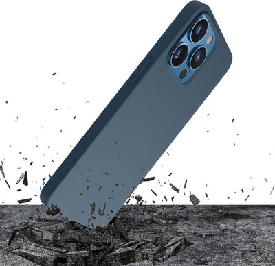 Mbrojtëse silikoni 3MK MagCase për iPhone 15 Pro, me MagSafe, blu royal