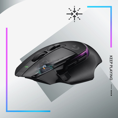 Гејминг глушец Logitech G502 X Plus, безжичен, RGB, црн