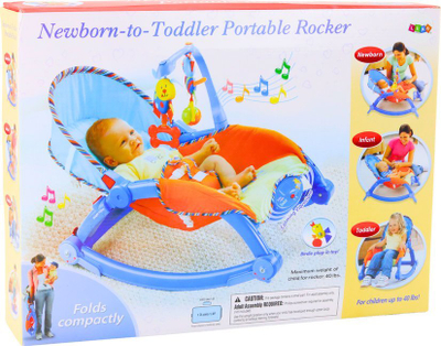 Karrige lëkundëse për bebe Rocking Chair Baby Bouncer, deri 18 kg, me lodra, shumëngjyrëshe