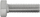 Vidë gjashtëkëndore DIN933 A2, M8 x 30mm, set 4 copë, metalike