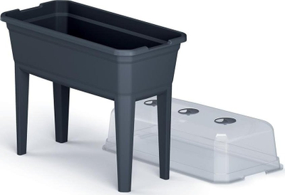 Serë me këmbë Prosperplast Respana, 42L, kapak transparent, ngjyrë antracit