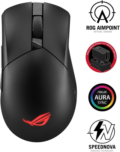 Глувче ASUS ROG Gladius III Wireless AimPoint, црно