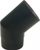 Gyp tymi WADEX FLUE ELBOW 450/180, kënd lidhës oxhaku, 2.4 kg, i zi