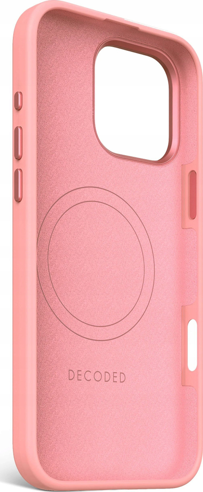 Mbulesë telefoni Decoded AntiMicrobial Silicone Stacks për iPhone 16 Pro Max, MagSafe, rozë