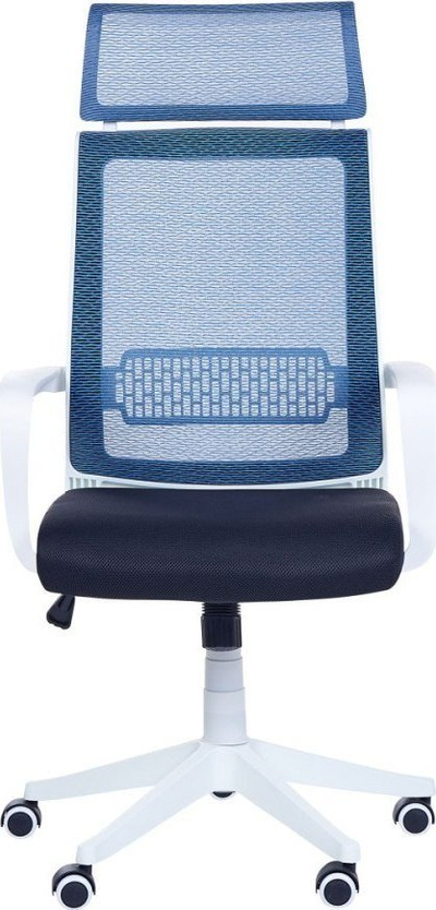 Karrige zyre ergonomike Office, shpinë rrjetë, lartësi e rregullueshme, blu me të zezë