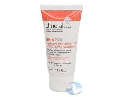Krem fytyre Ahava Clineral SkinPro, SPF 50+, 50 ml, i bardhë