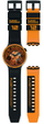 Orë dore Swatch Big Bold OOPS! SB01B127, e zezë/portokalli
