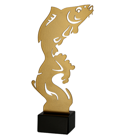 Trofe peshkimi Golden Trophy Carp, metal, 21cm, ari