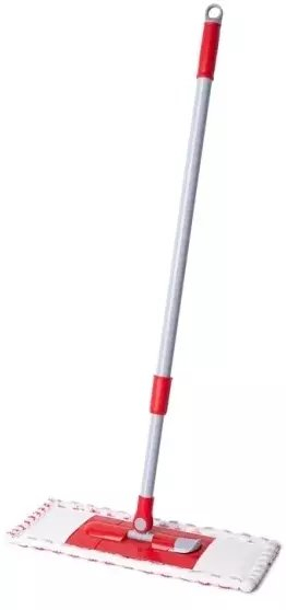 Fshesë mop Thema Lux A130101, dorezë teleskopike 70-120cm, për dysheme, e kuqe me gri
