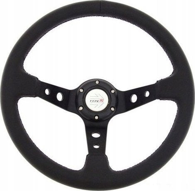 Volan MTuning Steering Wheel Pro 350mm, offset 80mm, lëkurë, i zi