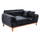 Set dhomë ndenjeje BENNINGTON, 3 pjesë, kadife HM11745.01, zezë