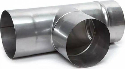 Tee bashkues oxhaku WADEX, inox 1.4404, diametër 125mm, argjendtë