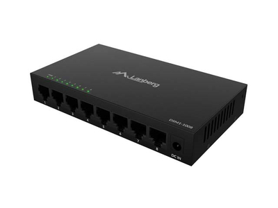 Switch rrjeti Lanberg DSM1-1008, 8 porta Gigabit, i pamenaxhuar, i zi