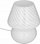 Lampë tavoline Atmosphera Cara, 18.5 cm, xham, e bardhë