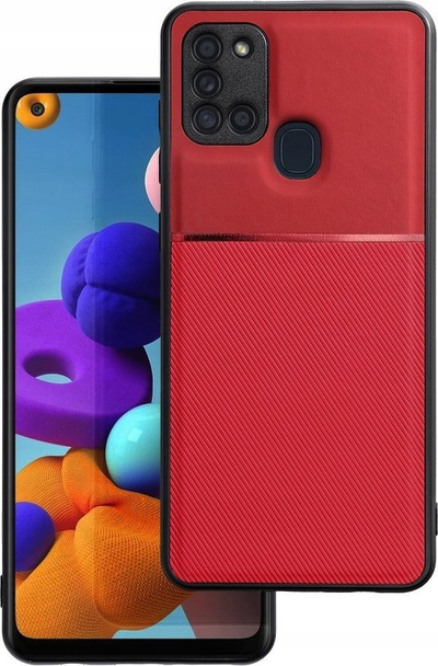 Këllëf telefoni Forcell NOBLE për Samsung A21s, silikoni, i kuq