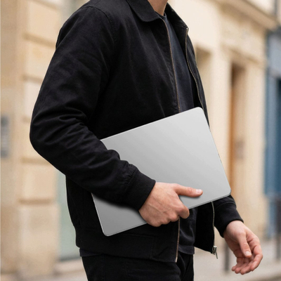 Futrollë Amazingthing Titan Hardshell për MacBook Air M5 14", dy pjesë, transparente