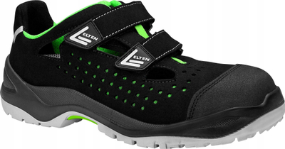 Sandale sigurie Elten Impulse Green Easy ESD S1P, pa hekur, nr. 41, të zeza me jeshile
