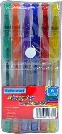 Stilolapsa me shkëlqim Schemat, set 6 ngjyra