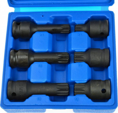 Set kokëça goditëse TORX GEKO, 6 pjesë, M14 M16 M18