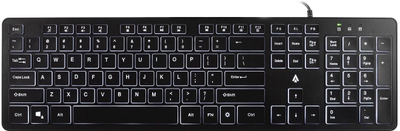 Tastierë Accura Artesia ACC-K1408, me kabllo USB, ndriçim LED, e zezë