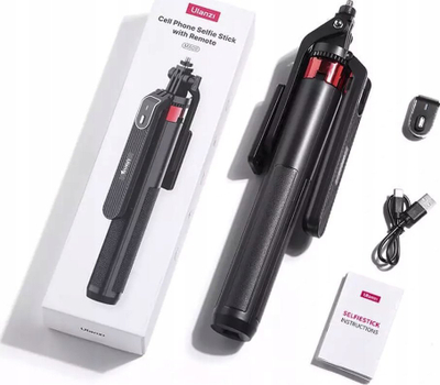 Mbajtëse telefoni Ulanzi MA09, tripod i zgjatshëm, modalitet gimbal dhe selfie stick, me telekomandë Bluetooth, e zezë