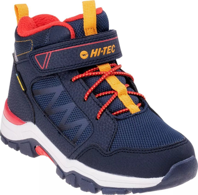 Këpucë trekking për kalamaj Hi-Tec Girvine Mid WP Jr, që s’i kap uji, me shkumë EVA, blu e errët
