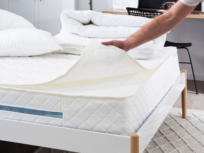 Dyshek Glory Memory Foam me susta Pocket Spring, 180 x 200 cm, i fortë mesatar, i bardhë