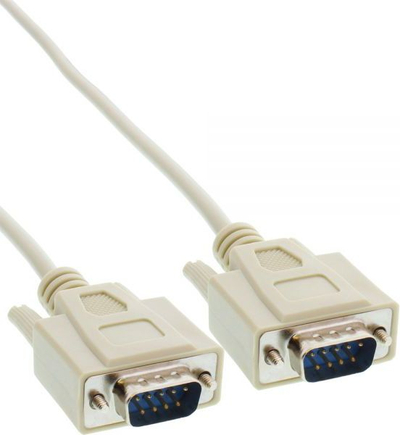 Kabllo serial InLine DB-9 në DB-9, 3m, bezhë