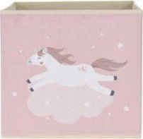 Kuti për me mbajt lodrat me unicorn, 32 x 32 x 30 cm, rozë