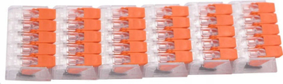 Set lidhësa elektrikë të shpejtë Eurokomp E6079, 75 copë, për tela njëpërçues dhe shumëpërçues, shumëngjyrësh