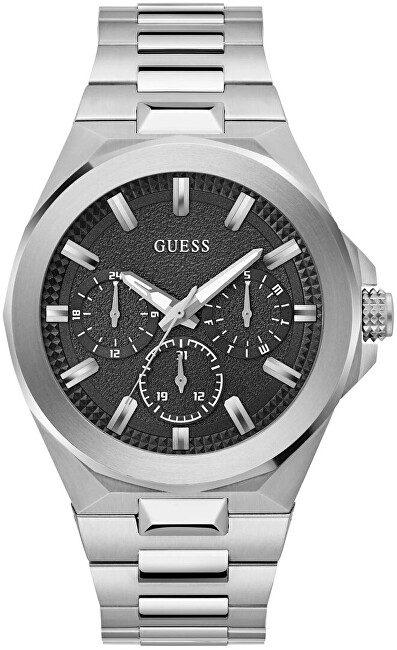 Orë për meshkuj Guess Dashboard GW0798G1, e argjendtë