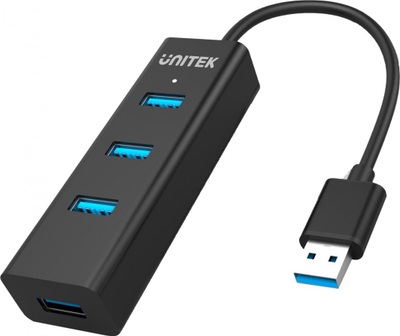 HUB USB Unitek (Y-3089), 4x USB 3.0, lidhës USB-A, i zi