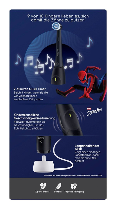 Furçë dhëmbësh elektrike Oral-B iO Kids 6+, me kuti udhëtimi, Spiderman