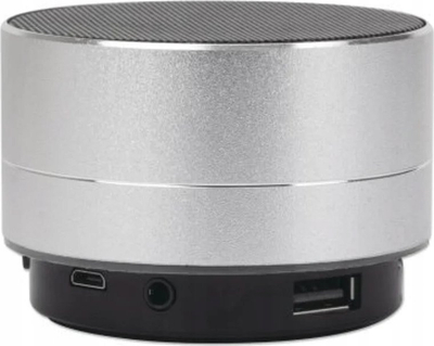 Kaltoparlant Bluetooth Manhattan Metallic LED, portativ, metalik, argjendtë