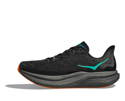 Atlete për vrapim Hoka Mach 6, tekstil, për meshkuj, Black Electric Tangerine