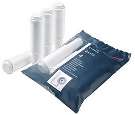 Филтер за вода за апарат за кафе JURA Claris White, сет 4 парчиња, за XS XF, бел