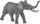 Figurë lodër PAPO Wild Animal Kingdom Elefant, PVC, gri