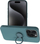 Маса Forcell Silicone Ring за iPhone 15 Pro, со држач-прстен, мат зелена